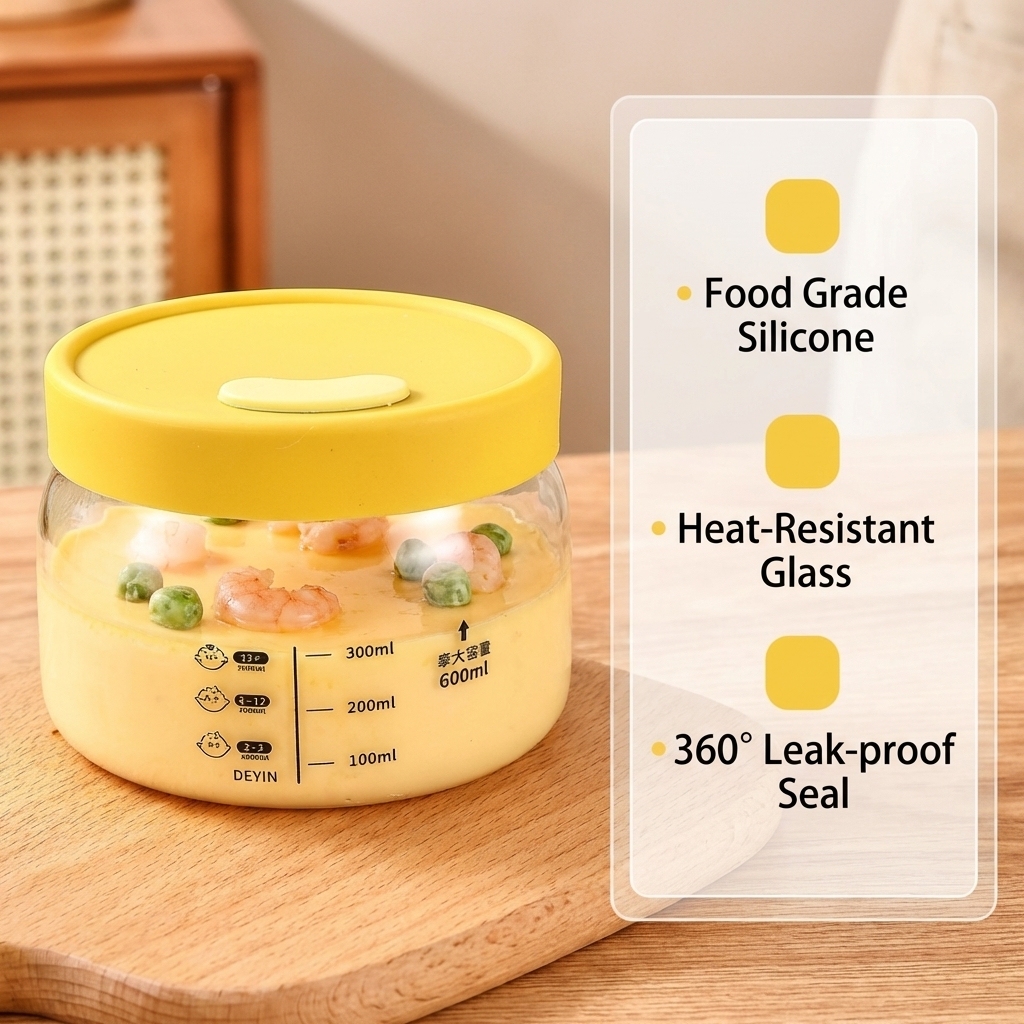 Meal Prep Glass Containers Oven Safe - Yellow Glass Food Storage Containers with