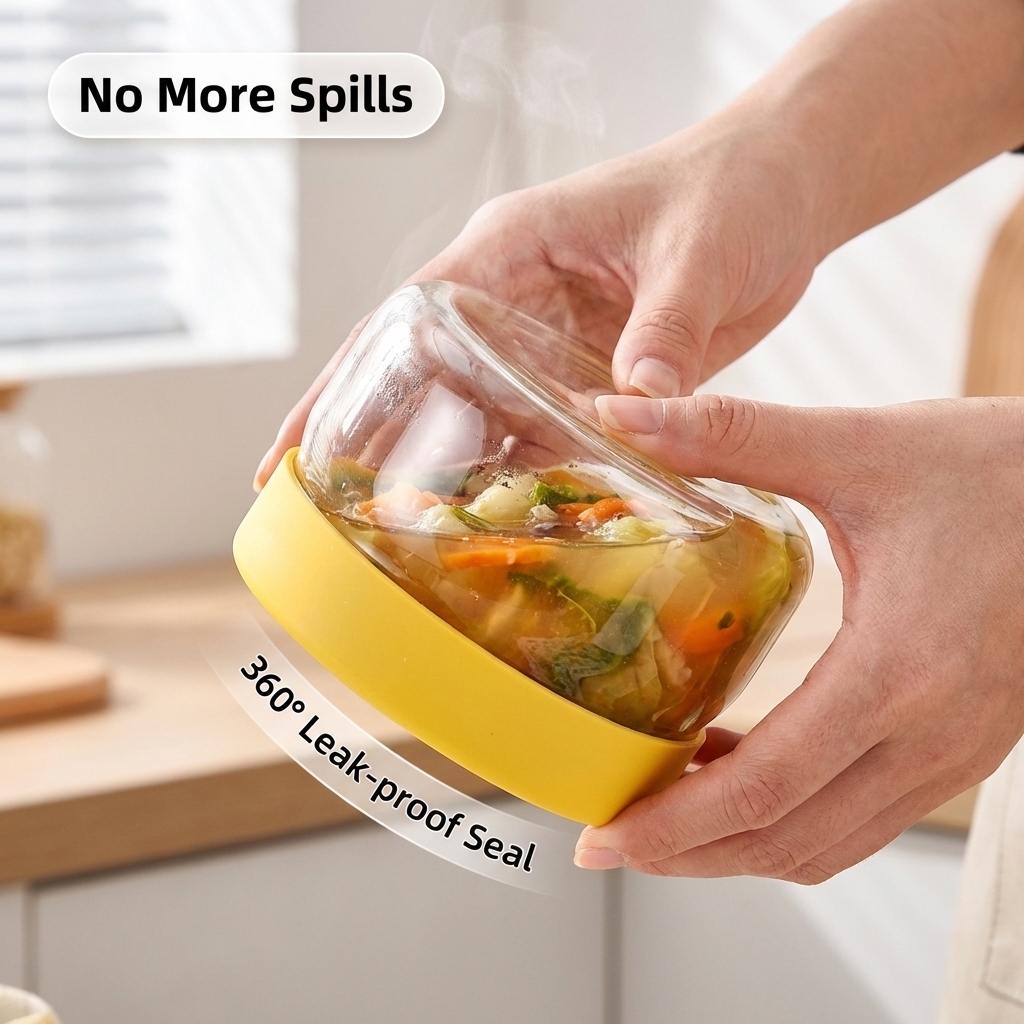 Yellow Glass Food Storage Cont - Meal Prep Glass Containers Oven Safe incelemesi ve fiyatı