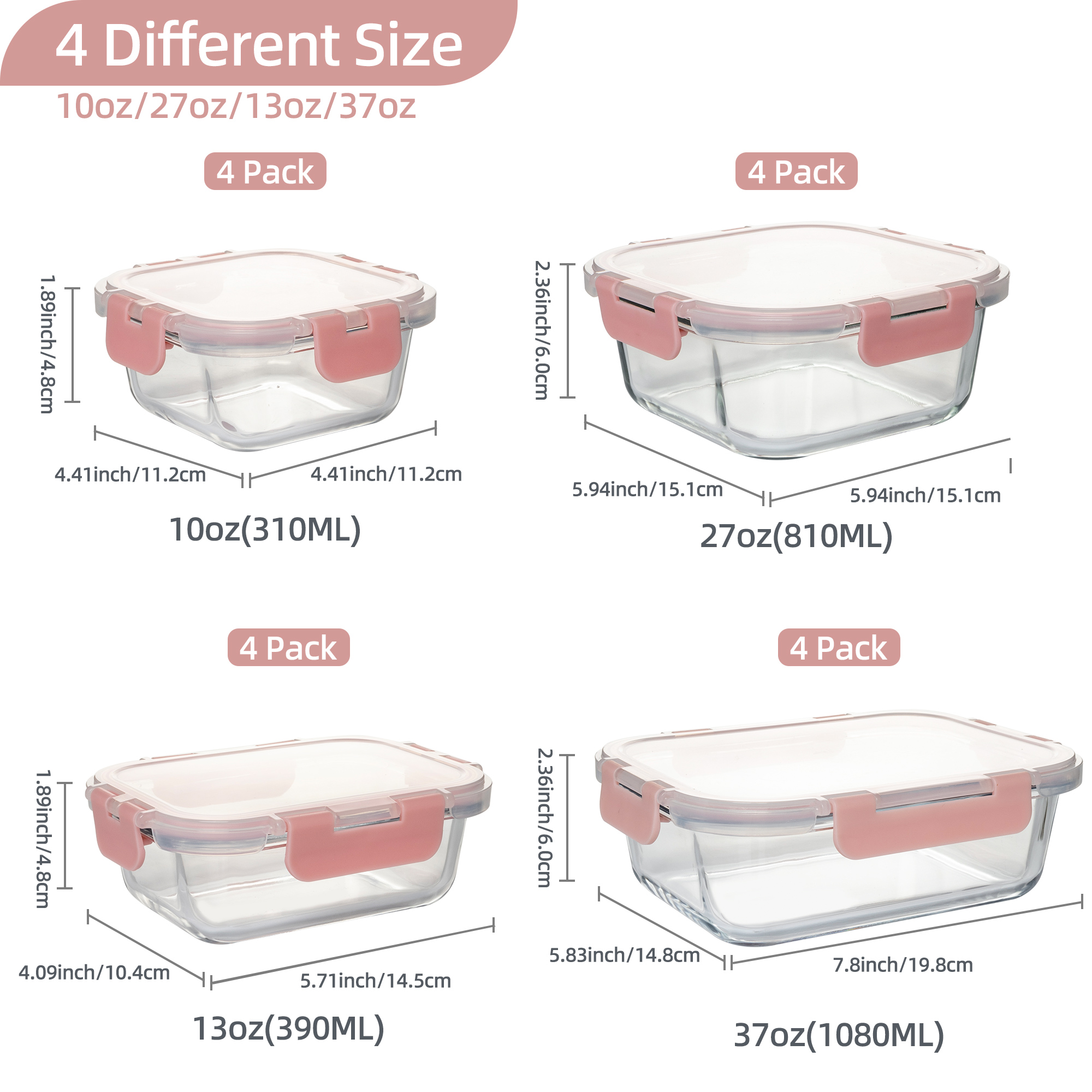 16-Piece Glass Food Storage Co - Meal Prep Glass Containers Oven Safe incelemesi ve fiyatı