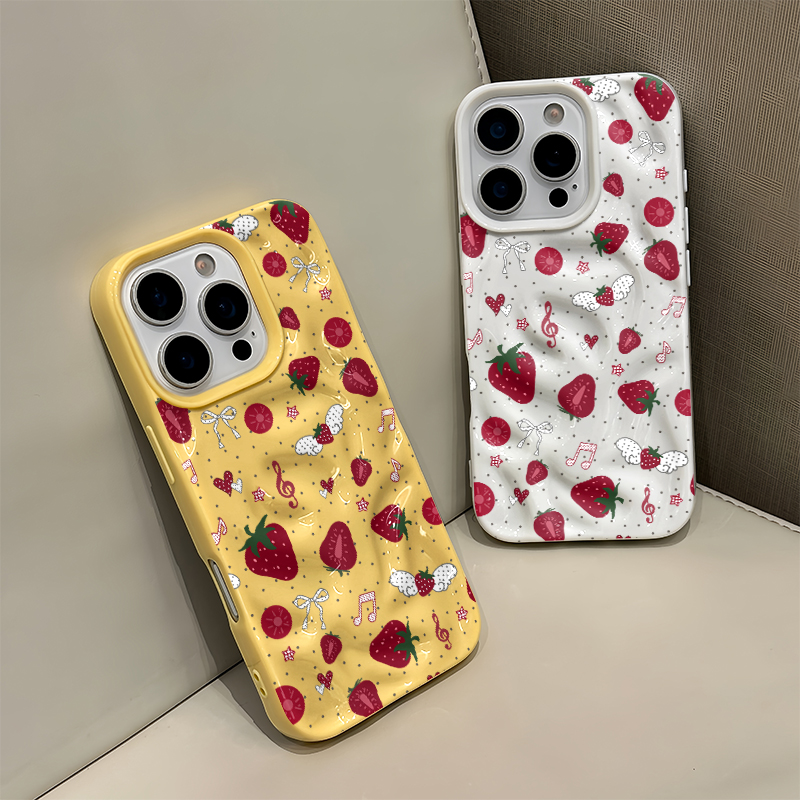 Cute 3D Wrinkle Case For iPhon - Strawberry Huller incelemesi ve fiyatı