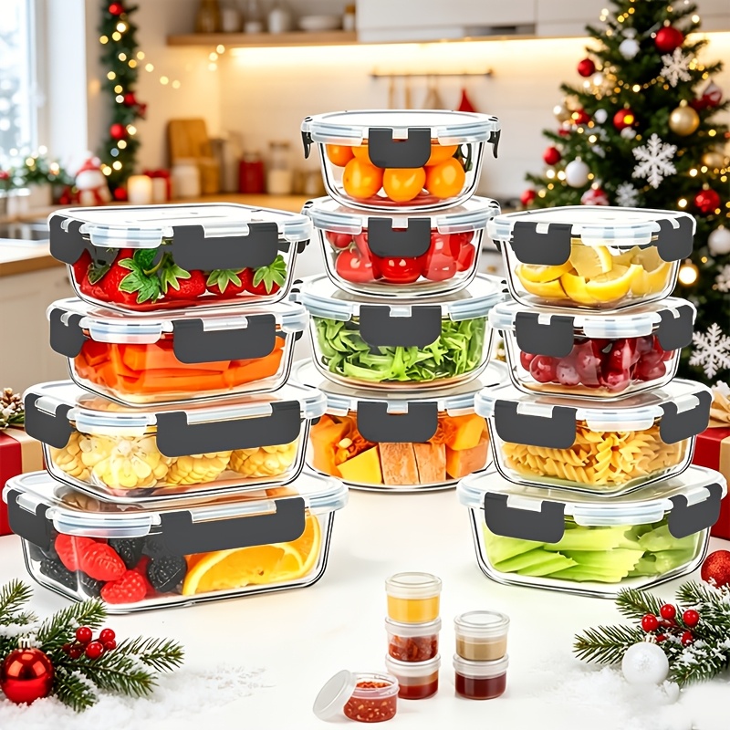 17pcs Glass Food Storage Conta - Meal Prep Glass Containers Oven Safe incelemesi ve fiyatı
