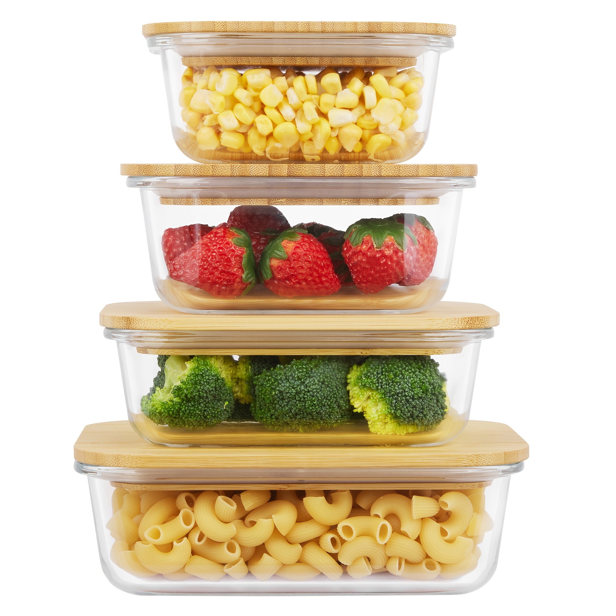8pcs(4pcs Containers And 4pcs  - Meal Prep Glass Containers Oven Safe incelemesi ve fiyatı