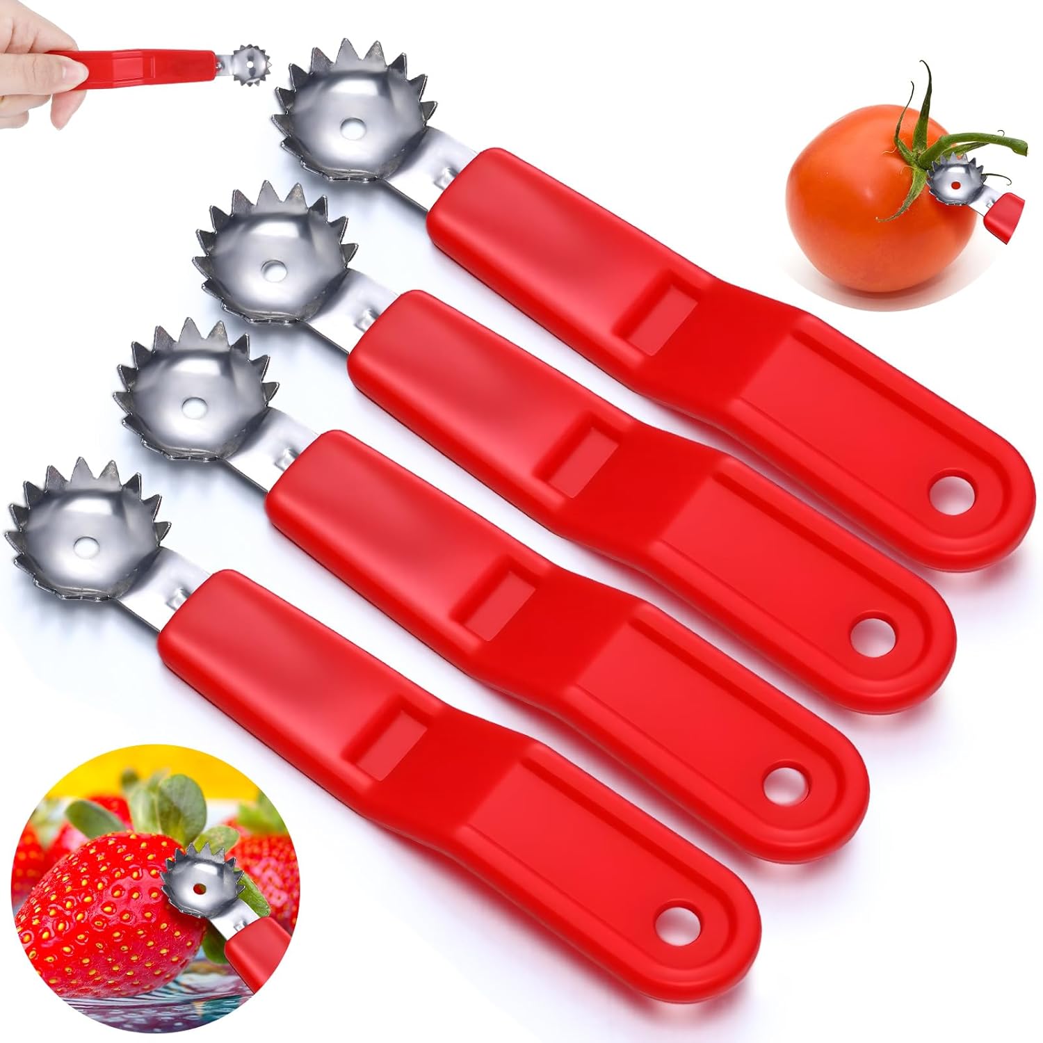 4 Pcs Tomato Corer Tool Strawb - Strawberry Huller incelemesi ve fiyatı