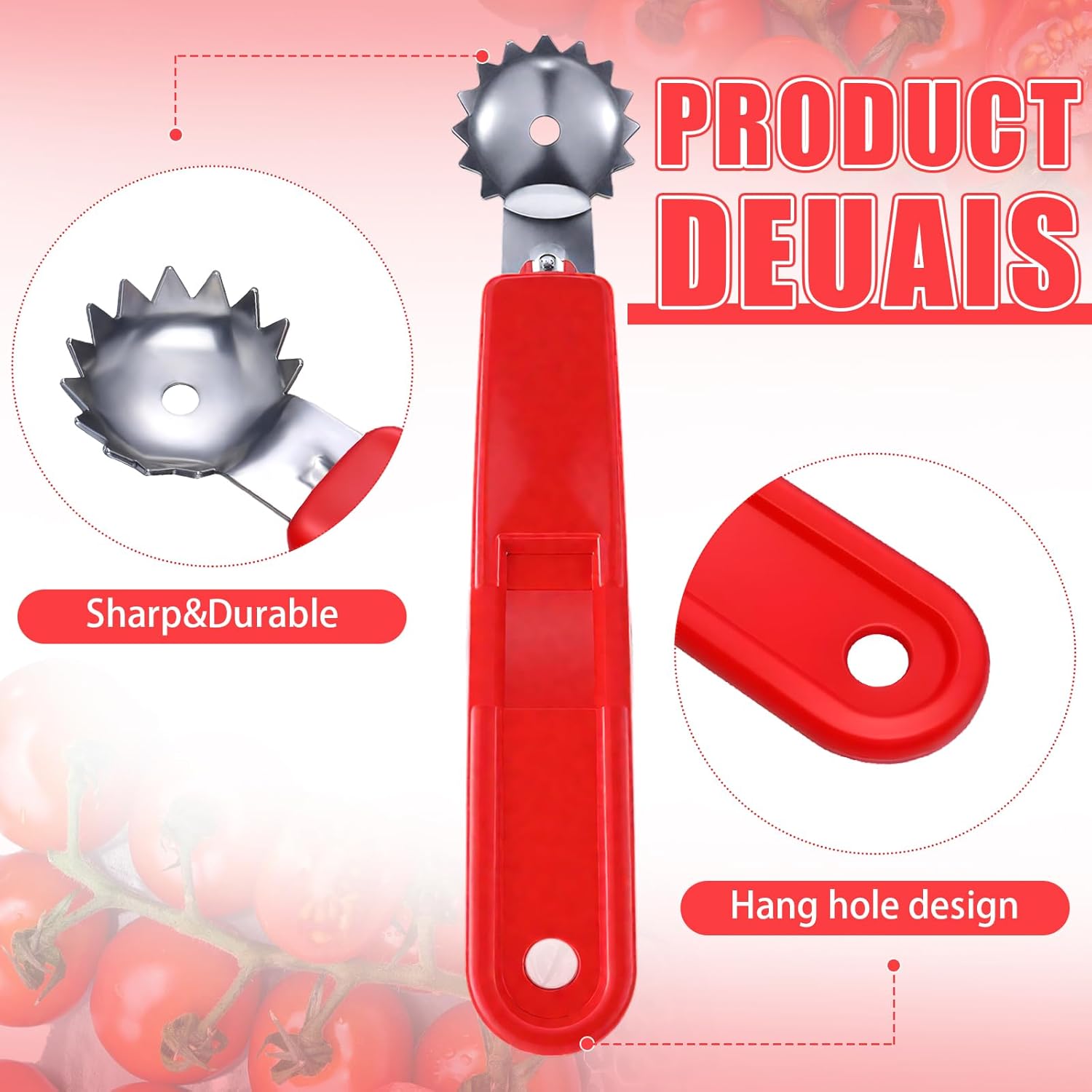 4 Pcs Tomato Corer Tool Strawb - Strawberry Huller incelemesi ve fiyatı