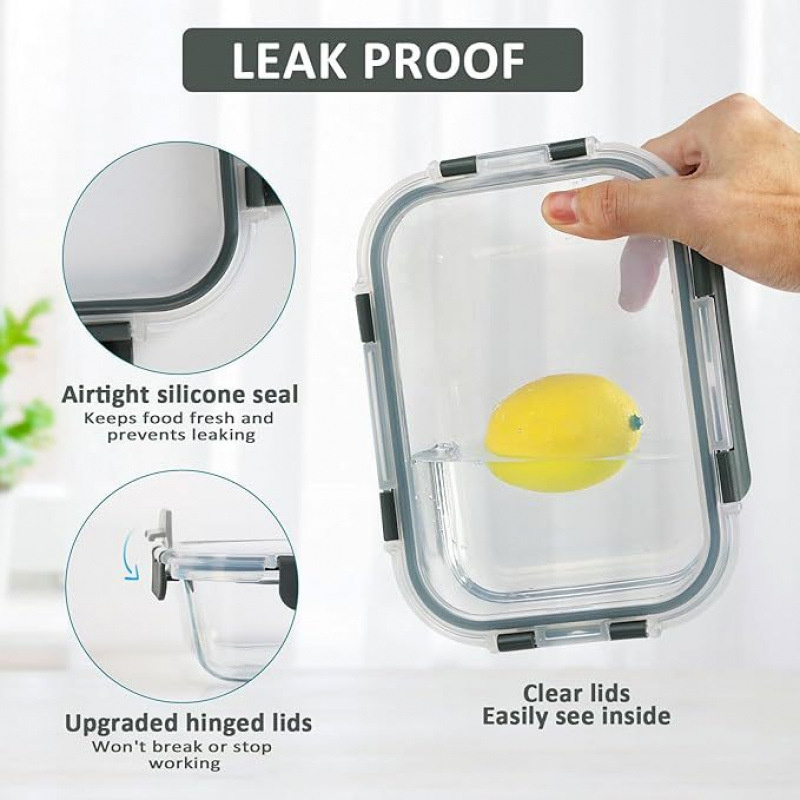 Glass Food Storage Container W - Meal Prep Glass Containers Oven Safe incelemesi ve fiyatı