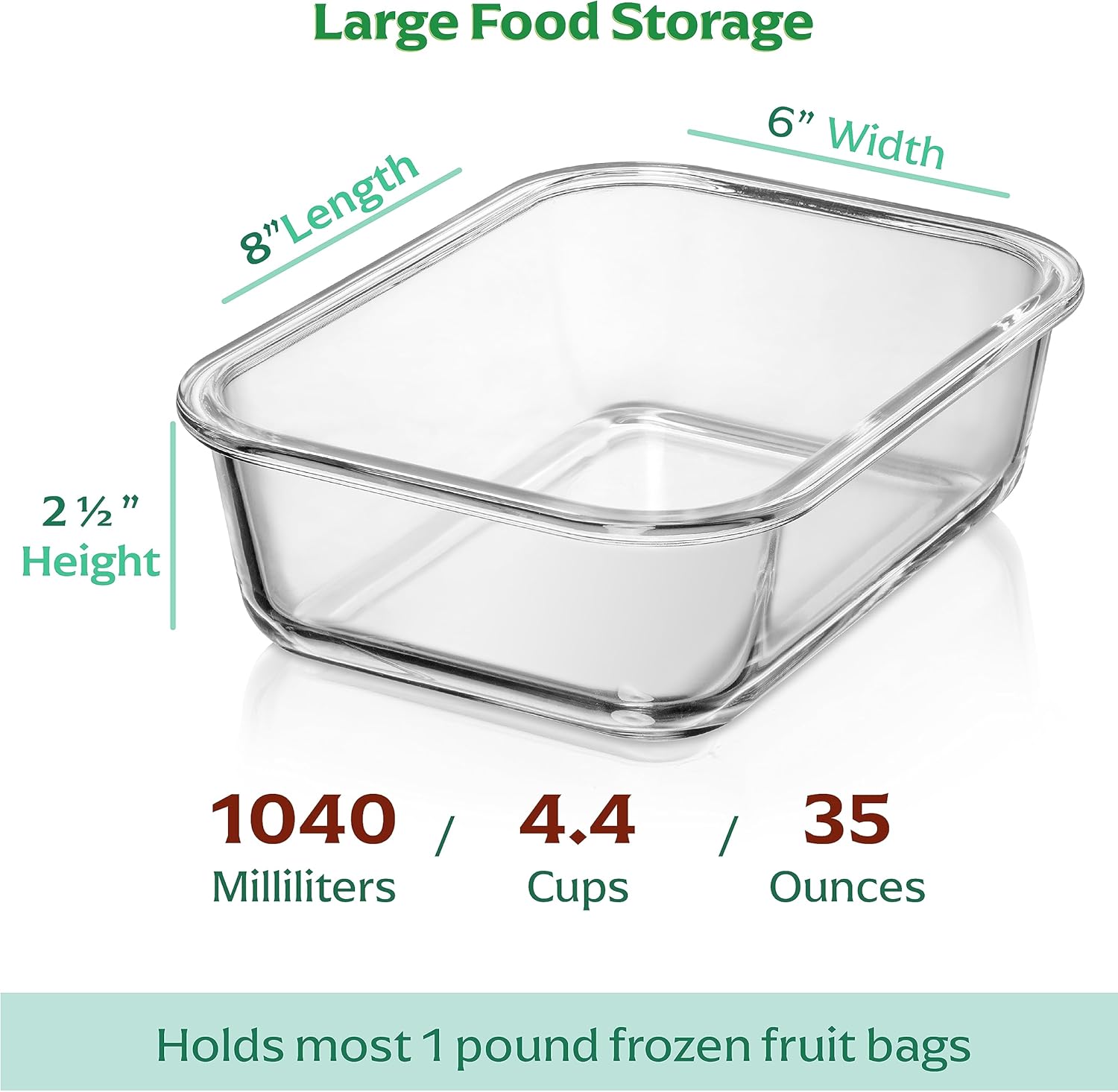 8-Pack 35 oz Glass Food Contai - Meal Prep Glass Containers Oven Safe incelemesi ve fiyatı